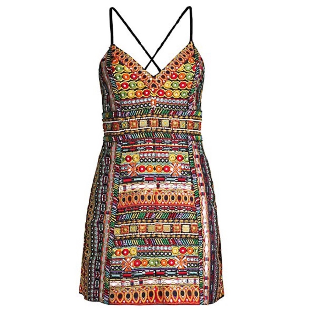 ALICE + OLIVIA Tayla Embroidered Mini Dress - Picture 5 of 12